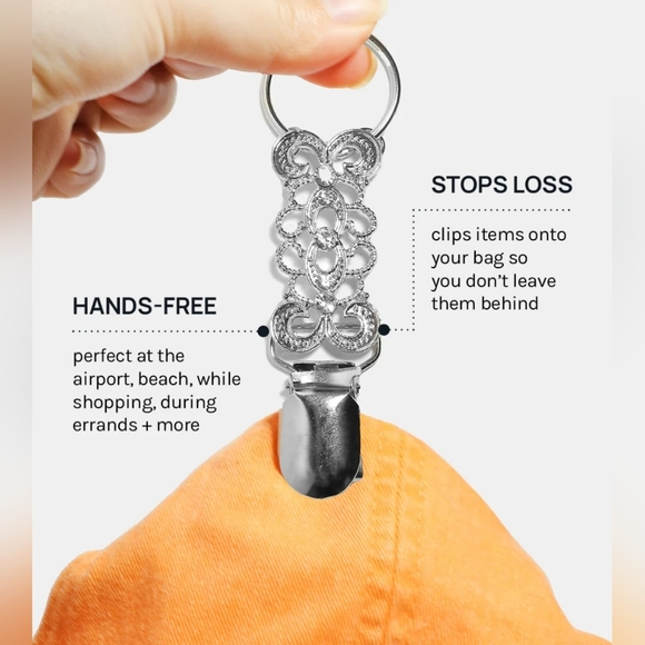 Swirl Silver Hat Clip BNIB - Picture 2 of 8